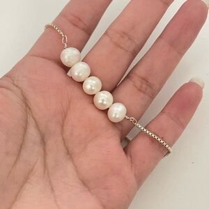 Adjustable freshwater Pearl Sterling silver bracelet